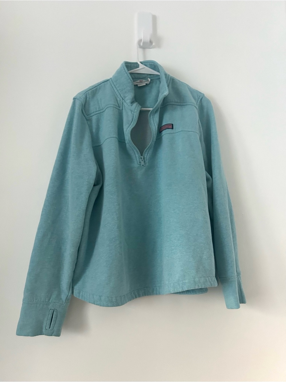 Vineyard Vines Women's Aqua Quarter-Zip Pullover